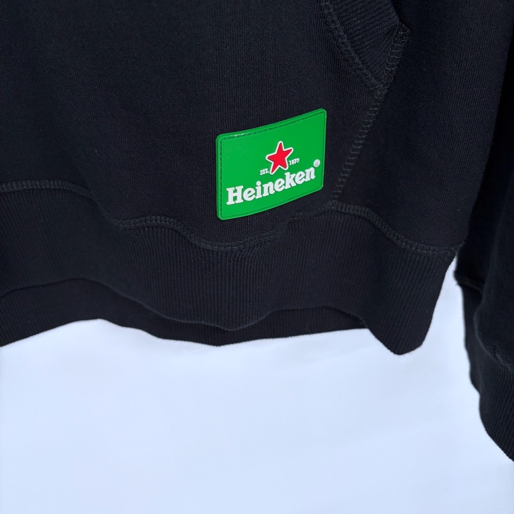 New Heineken Beer Hoodie XL Mens Black Official Merchandise Hooded Sweatshirt - Picture 3 of 10